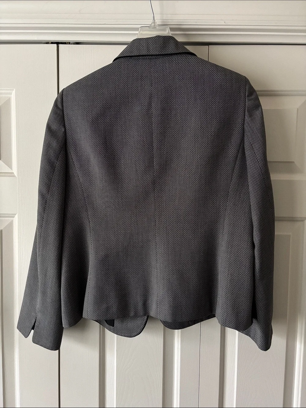 Evan Picone Gray Structured Button Blazer with Black Pleated Skirt - Picture 6 of 8
